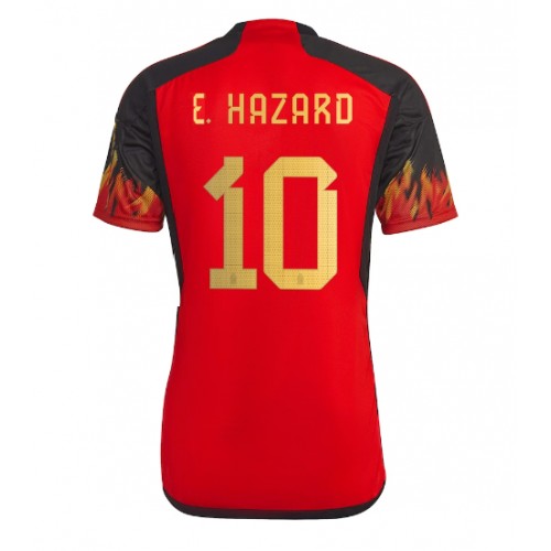 Belgia Eden Hazard #10 Koszulka Podstawowych MŚ 2022 Krótki Rękaw